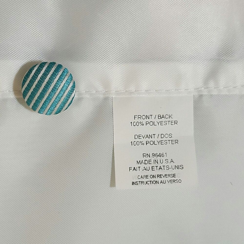 Jean Yves Paris Formal Dress Vest White Aqua Green Striped Made USA Men's M - Picture 7 of 8